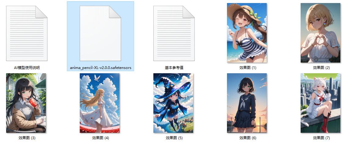 图片[4]-日漫风格二次元动画AVG游戏CG图anima_pencil-XL Checkpoint模型下载7G