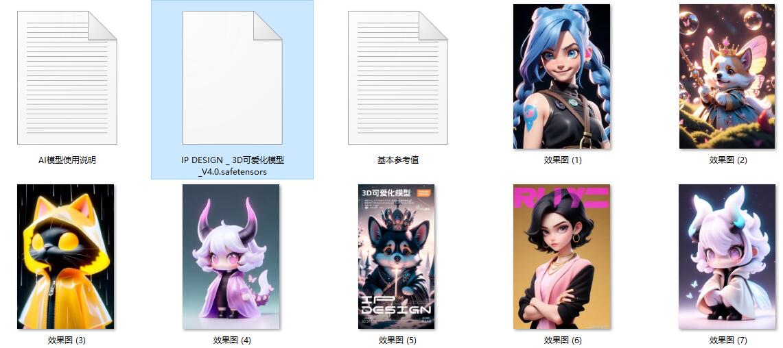图片[4]-3D可爱化风格动物种类和混合IP DESIGN Checkpoint模型下载2G